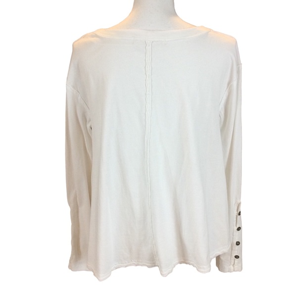 Free People We The Free White Peony Long Sleeved Tee Shirt Size Extra Small - Picture 5 of 16